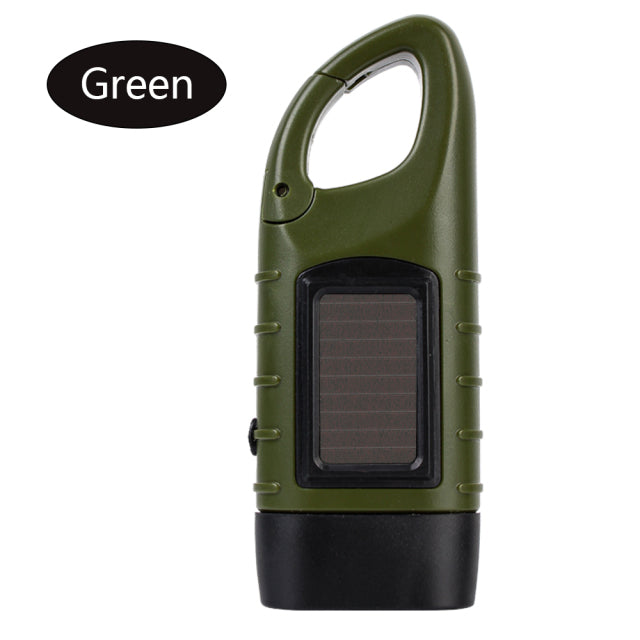 The Essential Survival Solar-Powered Crank LED Flashlight