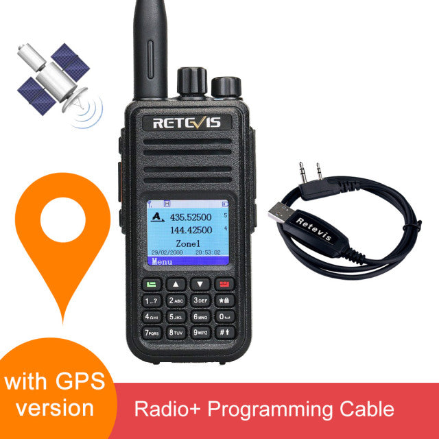 Retevis RT3S DMR Digital Walkie Talkie Ham Radio Stations Walkie-talkies Professional Amateur Two-Way Radio VHF UHF GPS APRS 5W