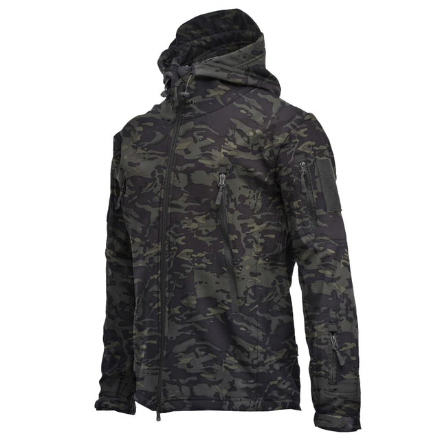 Outdoor Men Waterproof SoftShell Jacket Hunting Windbreaker Ski Coat Hiking Rain Camping Fishing Tactical Clothing Autumn Winter