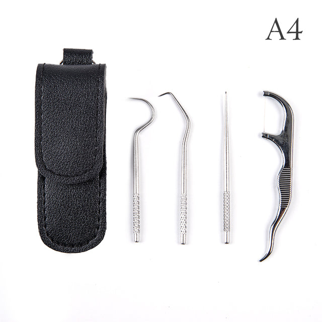 Portable Titanium Toothpick Bag Set Reusable Metal Toothpicks With Holders For Outdoor Picnics And Camping Sarro Dientes Tool