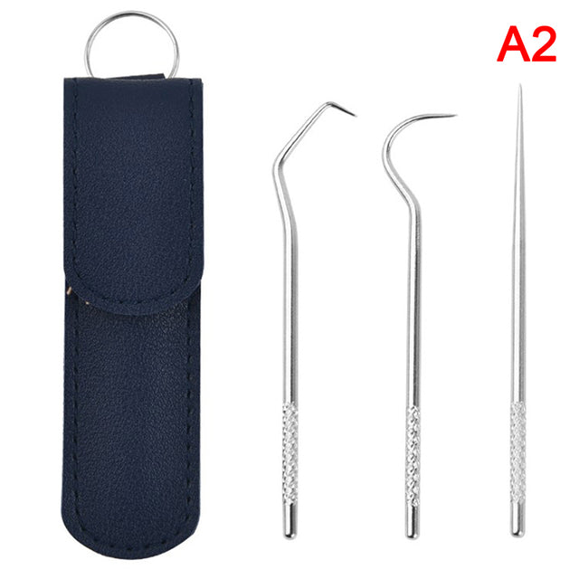 Portable Titanium Toothpick Bag Set Reusable Metal Toothpicks With Holders For Outdoor Picnics And Camping Sarro Dientes Tool