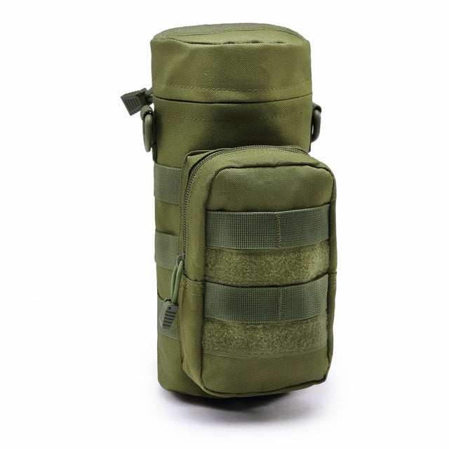 Outdoor Sports Tactical Molle Water Bottle Pouch Camo Camping Hiking Travel Portable Water Bag Kettle Holder Hunting Waist Bags