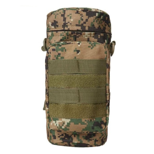 Outdoor Sports Tactical Molle Water Bottle Pouch Camo Camping Hiking Travel Portable Water Bag Kettle Holder Hunting Waist Bags