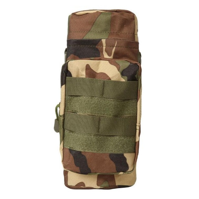 Outdoor Sports Tactical Molle Water Bottle Pouch Camo Camping Hiking Travel Portable Water Bag Kettle Holder Hunting Waist Bags