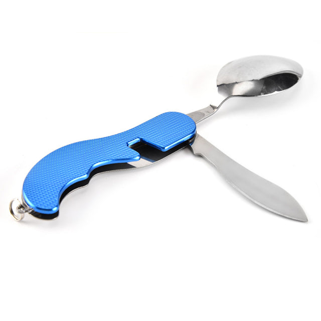 The 4-in-1 Stainless Steel Folding Tableware Set Multitool