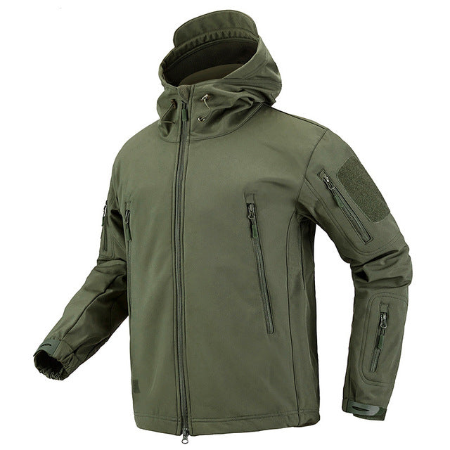 Outdoor Fleece Warm Hiking Jackets Softshell Waterproof Windbreaker Coats Military Tactical Camo Outerwear Hunting Clothing