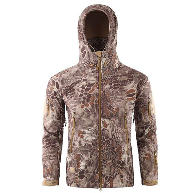 Outdoor Fleece Warm Hiking Jackets Softshell Waterproof Windbreaker Coats Military Tactical Camo Outerwear Hunting Clothing