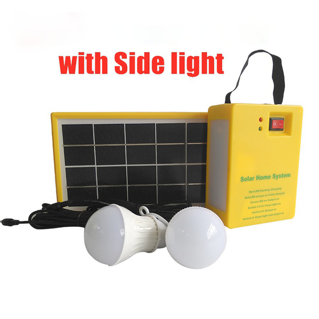 The Poratable Solar Powered Panel LED Light Bulb Kit