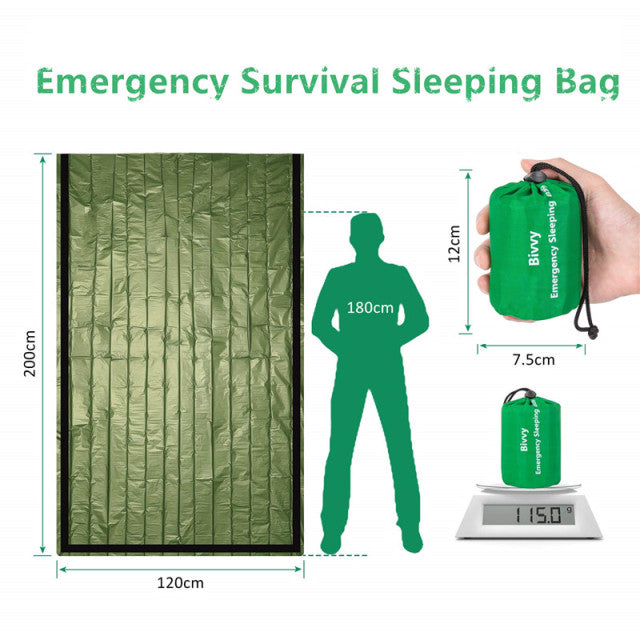 The Ultralight Waterproof Sleeping Bag Bivy Sack - Survival Sleeping Bag for Camping, Hiking, Outdoor, Activities