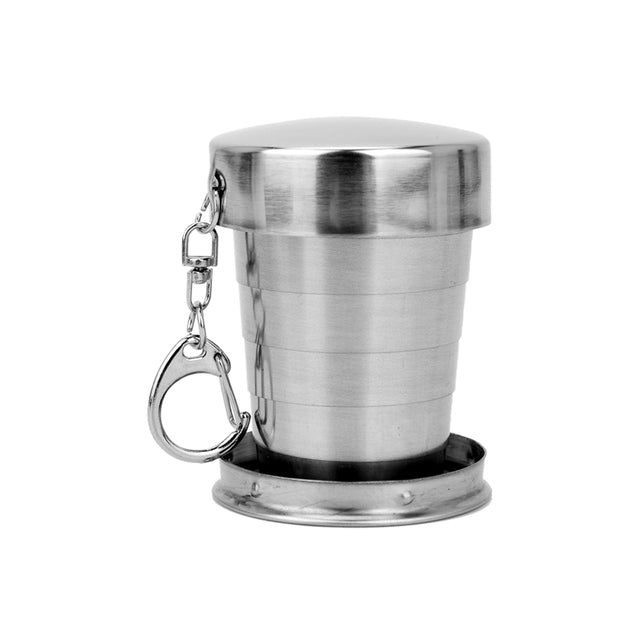 Portable Stainless Steel Foldable Cup 75ml/150ml/250ml Outdoor Travel Collapsible Telescopic Cup Hiking Camping Water Coffee Mug