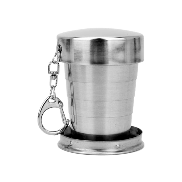 Portable Stainless Steel Foldable Cup 75ml/150ml/250ml Outdoor Travel Collapsible Telescopic Cup Hiking Camping Water Coffee Mug