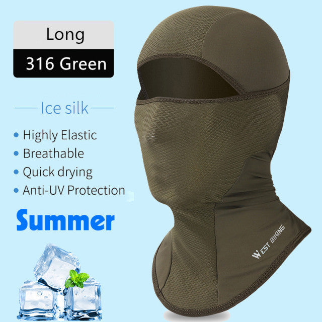 WEST BIKING Bicycle Cap Summer Anti-UV Hat Ice SIlk Balaclava Hiking Fishing Running Sports MTB Bike Cycling Breathable Headwear