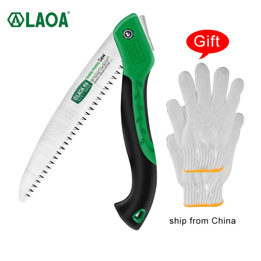 LAOA Camping Saw Foldable Portable Secateurs Gardening Pruner 10 Inch Tree Trimmers Garden Tool for Woodworking Folding Hand Saw