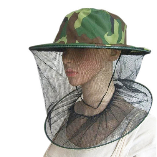 Mosquito Head Net Mesh Face Protector Cap Sun Fish Hat Fishing Clothings Outdoor Camping Men&#39;s Clothing Fishing Equipment