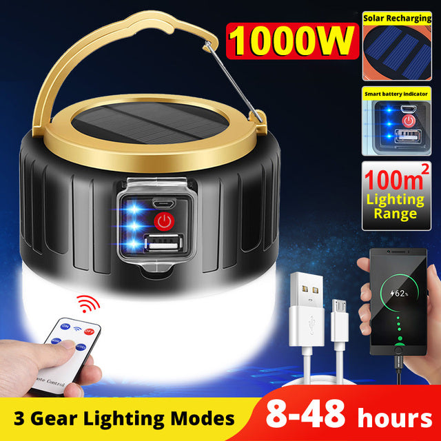 Solar Portable Camping Lantern with USB/Charger