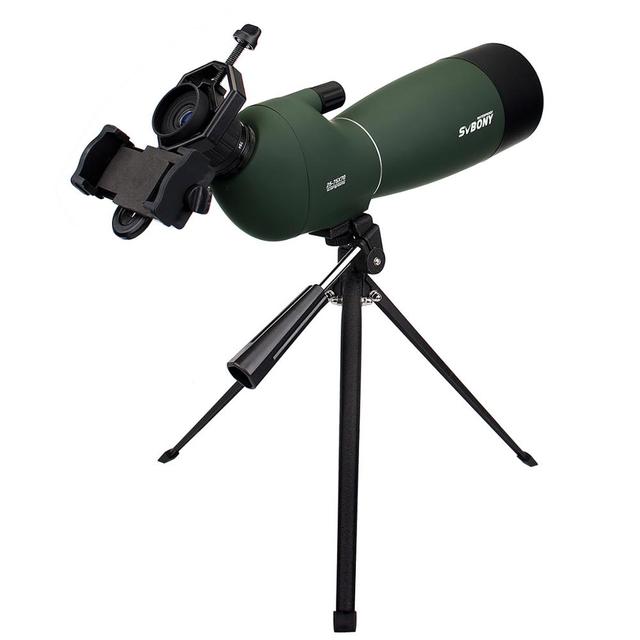 SVBONY SV28 telescope 25-75x70 Spotting Scope monocular Powerful Binocular Bak4 Prism FMC Waterproof w/ Tripod camping equipment