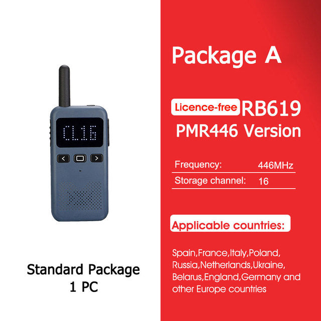 Walkie Talkie Mini Retevis USB Type C Phone RB619 PMR 446 Radio Walkie-Talkies 1 or 2 pcs Two-way Radio Portable radio PTT Hotel