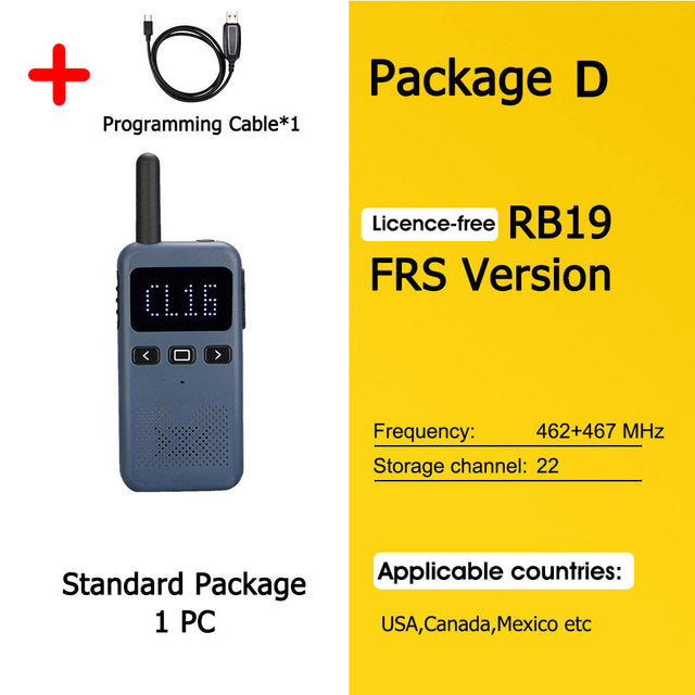 Walkie Talkie Mini Retevis USB Type C Phone RB619 PMR 446 Radio Walkie-Talkies 1 or 2 pcs Two-way Radio Portable radio PTT Hotel