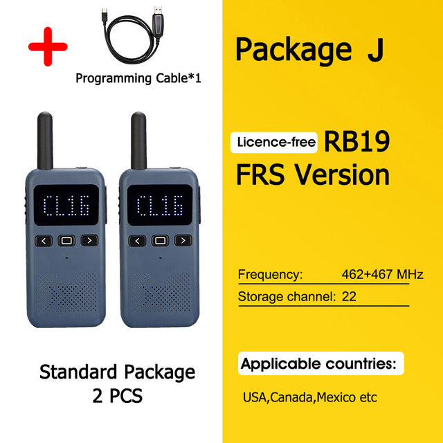 Walkie Talkie Mini Retevis USB Type C Phone RB619 PMR 446 Radio Walkie-Talkies 1 or 2 pcs Two-way Radio Portable radio PTT Hotel