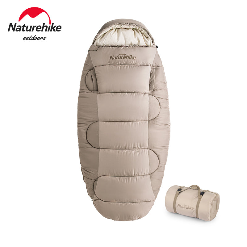 Naturehike Winter Sleeping Bag Pancake Washable  Portable Ultralight Adult Cotton Sleeping Bag Wearable Camping Sleeping Bag