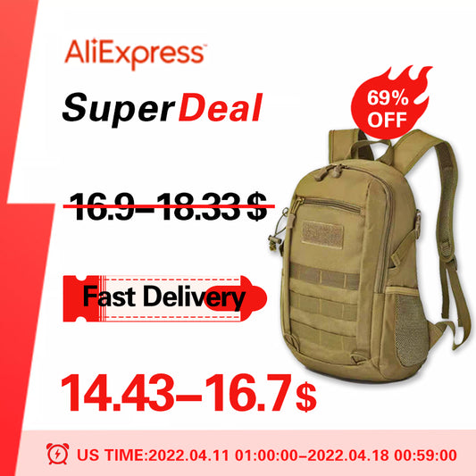 Outdoor Tactical Backpack Military Rucksacks Men 15L 20L Waterproof Sport Travel Backpacks Camping Mochila Fishing Hunting Bags