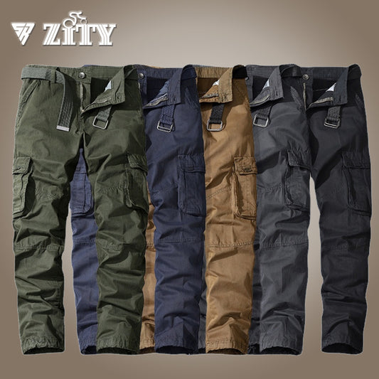 Military Trouser Men Cotton Tactical Cargo Pants Multi Pocket Work Joggers Male Casual Outdoor Hiking Sweatpants Men&#39;s Clothing