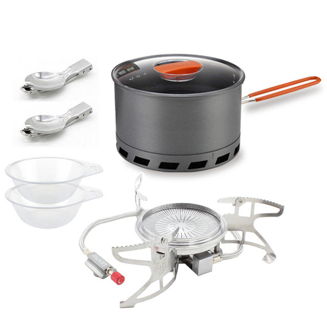 Ultralight Outdoor Camping Cookware Pot, Stove and Utensil Set