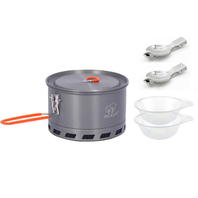 Ultralight Outdoor Camping Cookware Pot, Stove and Utensil Set