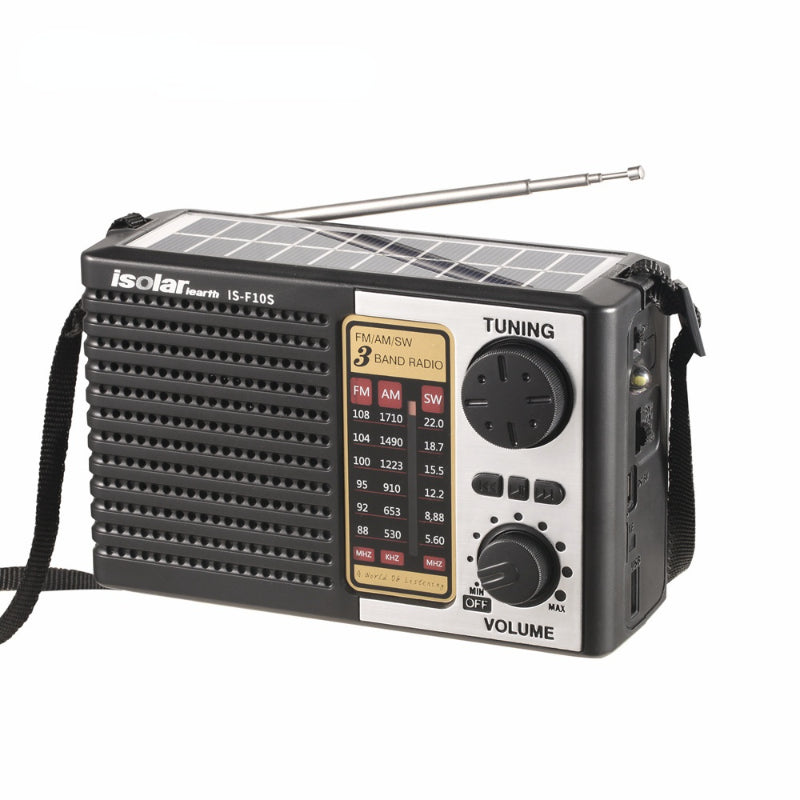 The Solar-Powered FM/AM/SW Bluetooth Radio