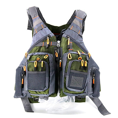 Outdoor fishing vest new fishing clothing life jacket clothes utility adjustable mesh multi-pockets