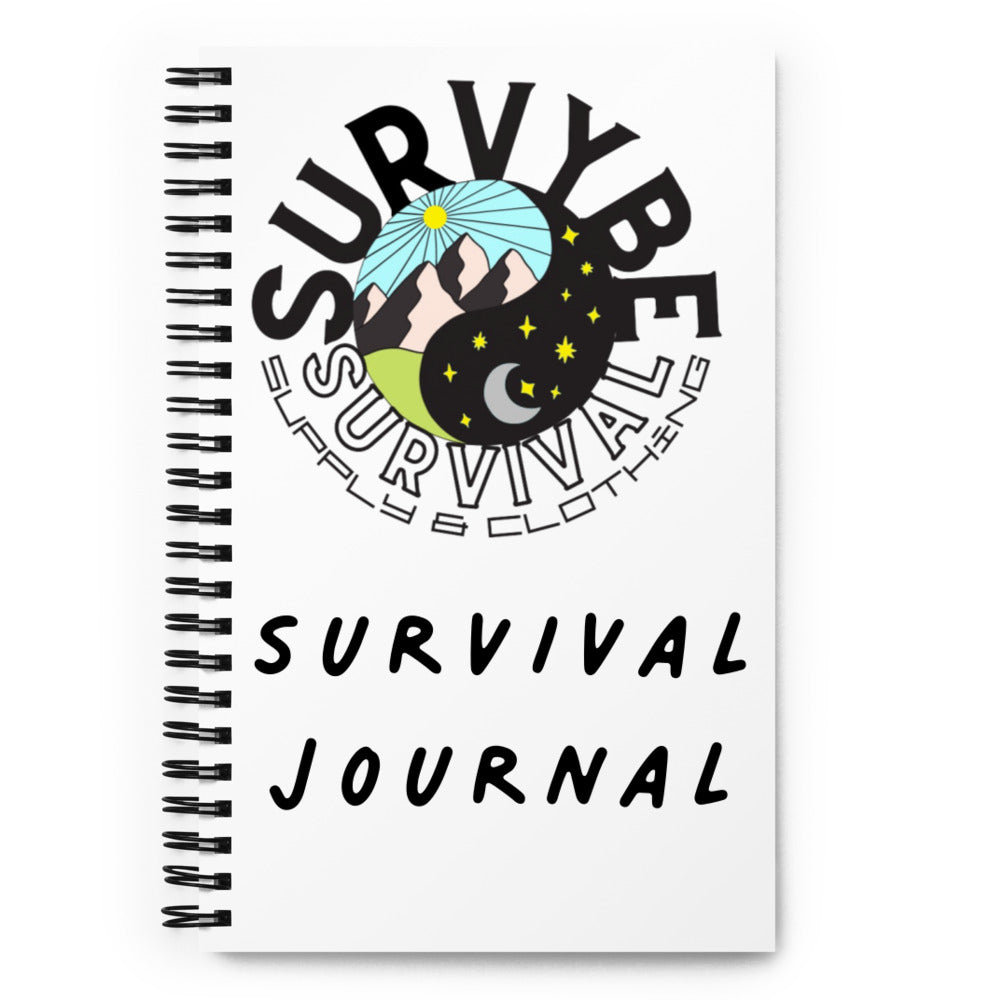 The SurVybe Essential Spiral Notebook Survival Journal