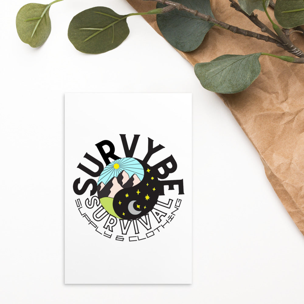 The SurVybe Adventurer's Standard Postcard